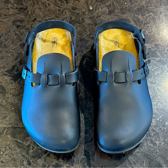 Birkenstock Boston Tokio Black Leather Clogs Size 39 - Picture 10 of 16